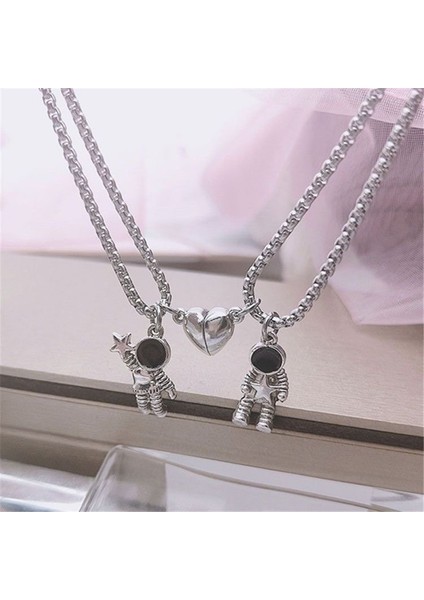 Astranot Manyetik Kalp Ikili Miknatıslı Çift Sevgili Kolyesi fırsatları