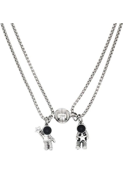 Astranot Manyetik Kalp Ikili Miknatıslı Çift Sevgili Kolyesi indirimleri