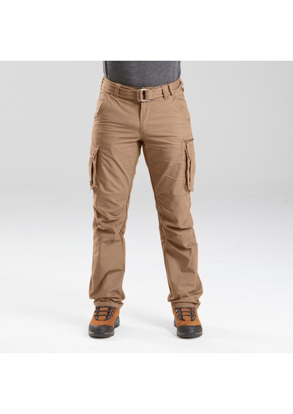 FORCLAZ Erkek Outdoor Kargo Pantolon - Kahverengi - Travel 100