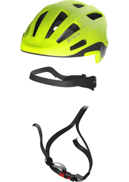 BTWIN Şehir Bisikleti Kaskı - Neon Sarı - 500