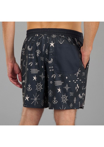 OLAIAN Erkek Uzun Boardshort - Siyah - 100