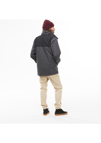 Forclaz Erkek 3'Ü 1 Arada Outdoor Trekking Montu - Gri - Travel 100 - 0°C