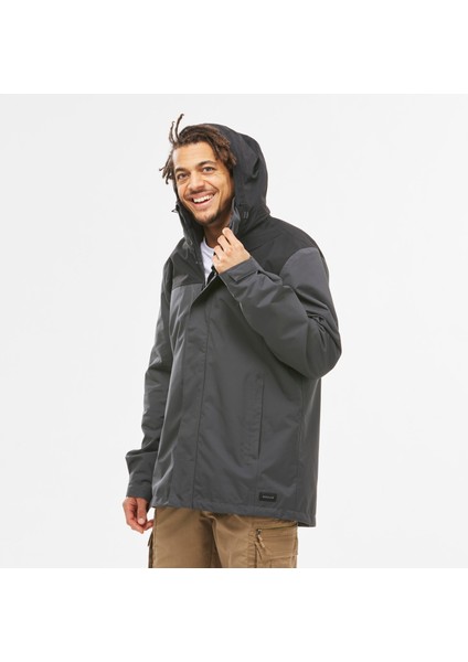 Forclaz Erkek 3'Ü 1 Arada Outdoor Trekking Montu - Gri - Travel 100 - 0°C indirimleri