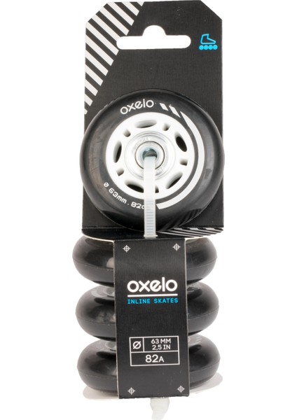 OXELO Çocuk Pateni Tekerleği - 63mm / 82A - PLAY 3