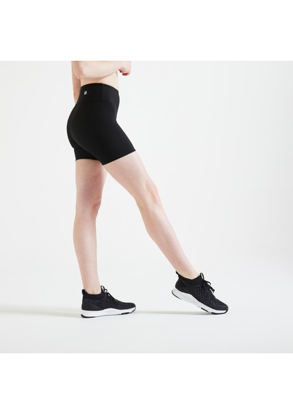 Domyos Kadın Siyah Spor Şort (Kısa Tayt) 100 - Fitness Kardiyo fiyatları
