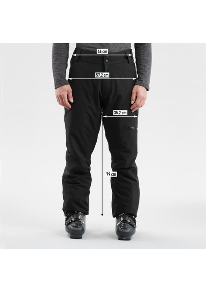 WEDZE Erkek Kayak Pantolonu - Siyah - 500 fiyatları