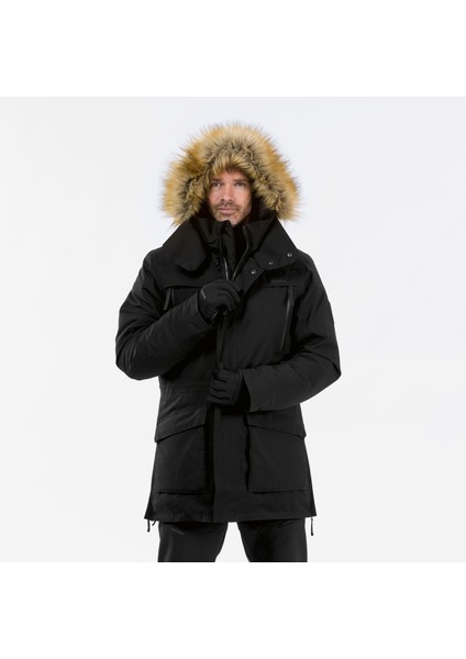 Quechua Erkek Su Geçirmez Outdoor Parka - Beyaz - SH500 Ultra - Siyah -20°c