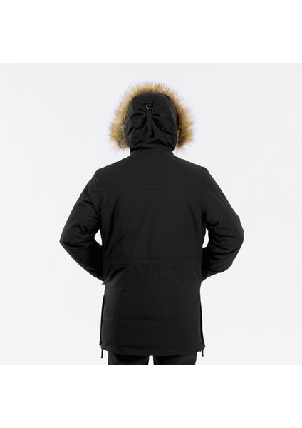 Quechua Erkek Su Geçirmez Outdoor Parka - Beyaz - SH500 Ultra - Siyah -20°c