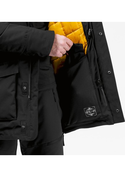 Quechua Erkek Su Geçirmez Outdoor Parka - Beyaz - SH500 Ultra - Siyah -20°c