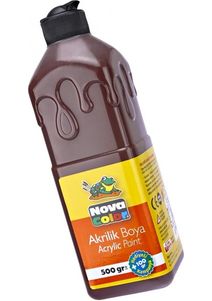 Akrilik Boyası 500 Gr 1 Adet Su Bazlı Akrilik Boya Hobi Sanatsal Boya Tuval Ahşap Metal Ağaç Taş Beton