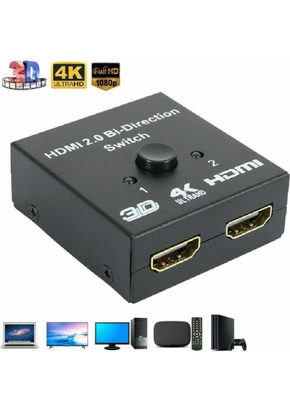 HDMI Switch HDMI Splitter HDMI 2.0 Bi-Direction Switch 4K Seçmeli HDMI Çoğaltıcı HDMI Birleştirici