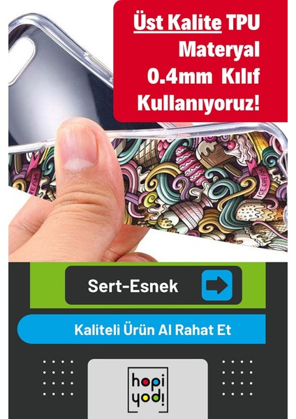 General Mobile Gm 22 Plus Uyumlu Kılıf Ekol 16 Tüyler Hediyelik Kılıf Karışık Renkli