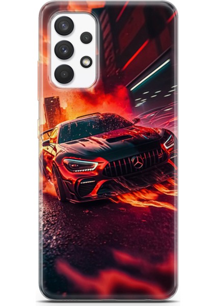 Samsung Galaxy A13 4g Uyumlu Kılıf Ekol 08 Mercedes Amg Gtr Baskılı Kılıf Siyah