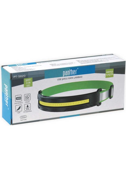 Popvitrin Panther PT-5820 USB Şarjlı Kafa Lambası