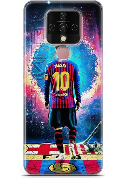 Tecno Camon 16 Uyumlu Kılıf Ekol 13 Messi Fcb Case Kapak Lacivert