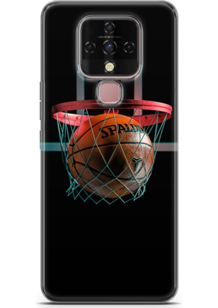 Tecno Camon 16 Uyumlu Kılıf Ekol 10 Baketbol Topu Full Hd Kılıf Kahverengi Koyu