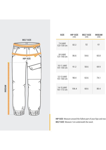 Quechua Çocuk Kar Pantolonu - Gri - 7 / 15 Yaş - Sh100 X-Warm