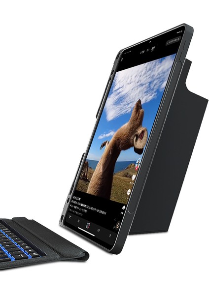 iPad Pro 12.9 (2020) Uyumlu Manyetikli Standlı Mag Touchpad Çıkartılabilir Klavyeli Kılıf