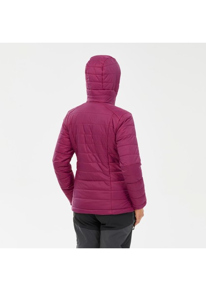 Forclaz Kadın Outdoor Trekking Kapüşonlu Şişme Mont - Mor - MT100 -5°c fiyatları