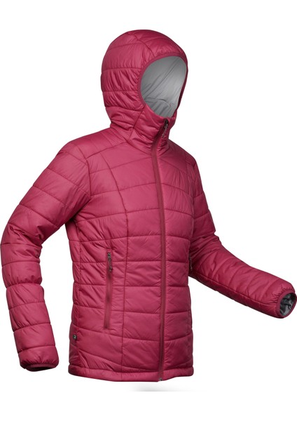 Forclaz Kadın Outdoor Trekking Kapüşonlu Şişme Mont - Mor - MT100 -5°c modelleri