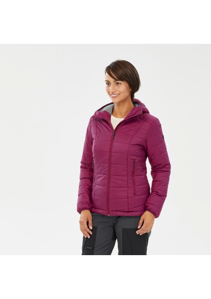 Forclaz Kadın Outdoor Trekking Kapüşonlu Şişme Mont - Mor - MT100 -5°c