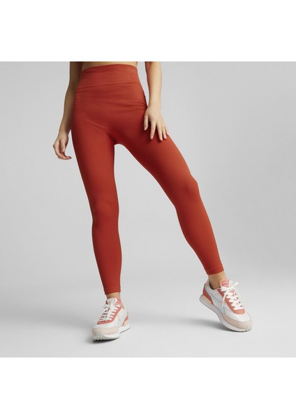 Kadın Burnt Red Puma Infuse Evoknit Leggings Kırmızı Kadın Tayt