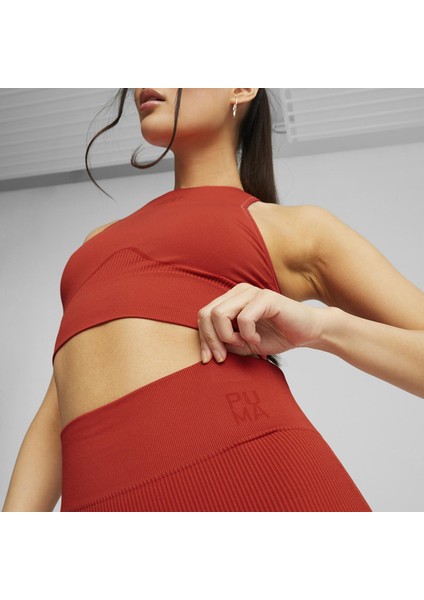 Kadın Burnt Red Puma Infuse Evoknit Leggings Kırmızı Kadın Tayt fiyatları