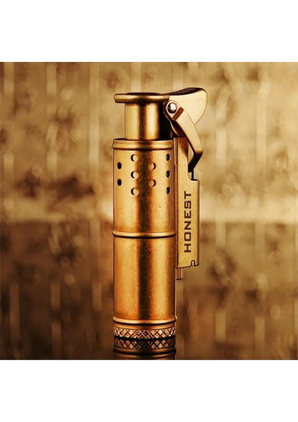 Vintage Retro Benzinli Muhtar Çakmağı Otantik Sarı indirimleri