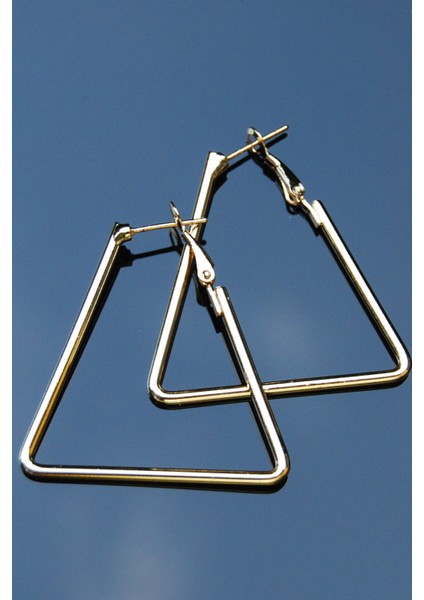 Altın Renk Boru Üçgen Klipsli Küpe 2mm Y4CM / G4CM fiyatları