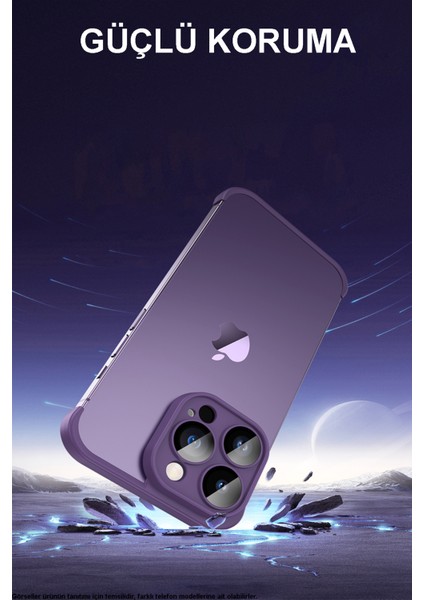 Apple iPhone 13 Mini ile Uyumlu Kılıf 2 Parçalı Alt Üst Kamera Lens Korumalı Sert Silikon Kapak - Siyah indirimleri