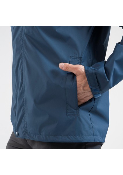 QUECHUA Erkek Outdoor Yağmurluk - Mavi / Kot - NH500 Imper