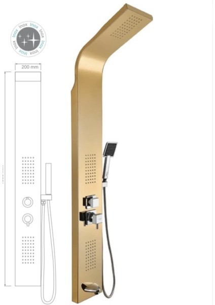 Gold Kuğu Masajlı Panel Duş Seti fiyatları
