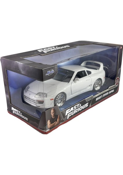 1:24 Hızlı ve Öfkeli Fast And Furious Brian's Toyota Supra Beyaz Model Araba fiyatları