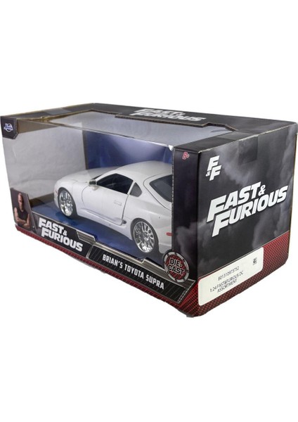 1:24 Hızlı ve Öfkeli Fast And Furious Brian's Toyota Supra Beyaz Model Araba modelleri