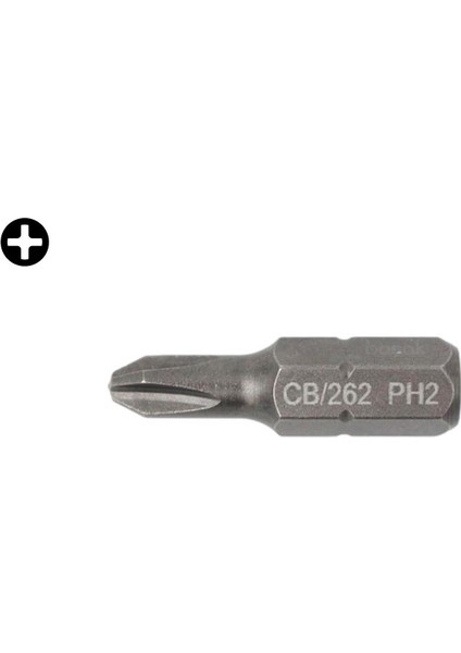 Ph2 x 25 mm Yıldız Bits Uç (Düşük Çap) CB/262