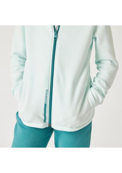 Domyos Çocuk Yeşil Eşofman Takımı - Warmy Zip