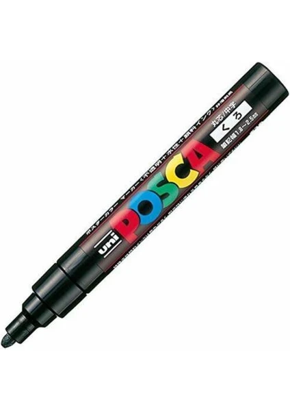 Uni Posca Pc-5m Boyama Markörü 1.8-2.5 mm Siyah