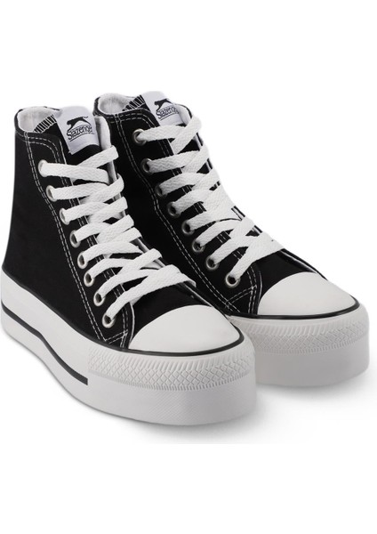 Super Hi Bilekli Kadın Yüksek Taban Yazlık Keten Siyah Spor Ayakkabı V1 modelleri