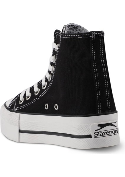 Super Hi Bilekli Kadın Yüksek Taban Yazlık Keten Siyah Spor Ayakkabı V1 indirimleri