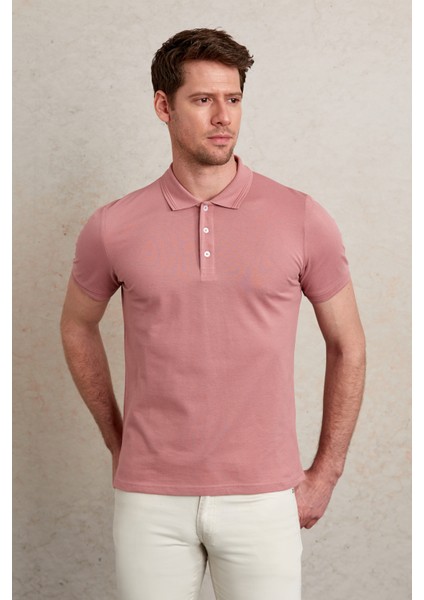 Düz Comfort Fit 100% Pamuk Polo Yaka Tişört