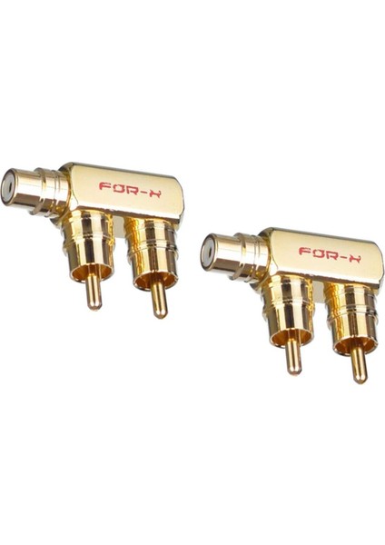 For-X 2 Rca Erkek 1 Rca Dişi Oto Amfi Sinyal Birleştirici (2 Adet) XY-54T