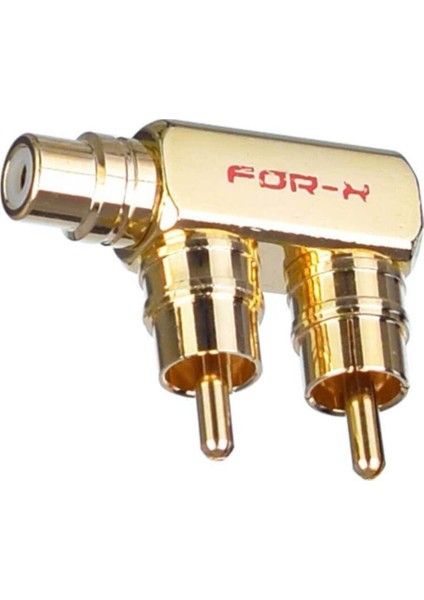 For-X 2 Rca Erkek 1 Rca Dişi Oto Amfi Sinyal Birleştirici (2 Adet) XY-54T