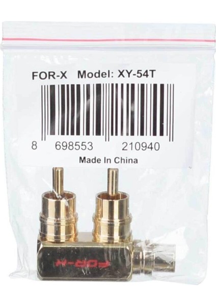 For-X 2 Rca Erkek 1 Rca Dişi Oto Amfi Sinyal Birleştirici (2 Adet) XY-54T