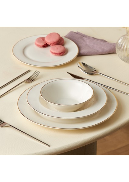 Elegance Bone Rebeca 24 Parça 6 Kişilik Yemek Takımı Gold