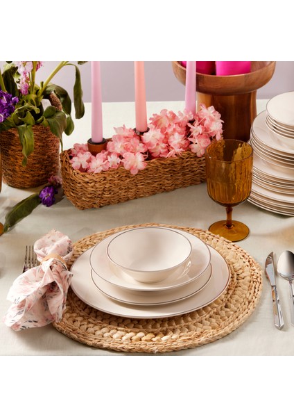 Elegance Bone Rebeca 24 Parça 6 Kişilik Yemek Takımı Gold