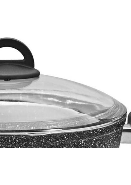 Korkmaz Pyrex Cam Kapak 30 cm Granit Tencere