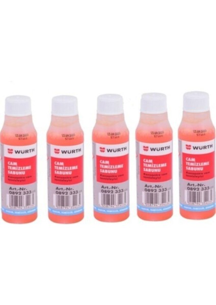 Würth Konsantre Cam Temizleme Sabunu 32 ml 5 Adet Sabun 32 ml 5 Adert