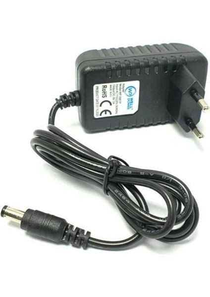 Well Power 9V 1A Adaptör 9 Volt 1 Amper 5.5 x 2.5 mm Jak Fişli Plastik Kasa Wellpower WP-0901P modelleri