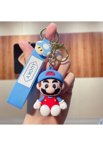 Oyun Süper Mario Bros. Heykelcik Kawaii Anahtarlık Küp Şekli Pvc Anahtarlık (Yurt Dışından)