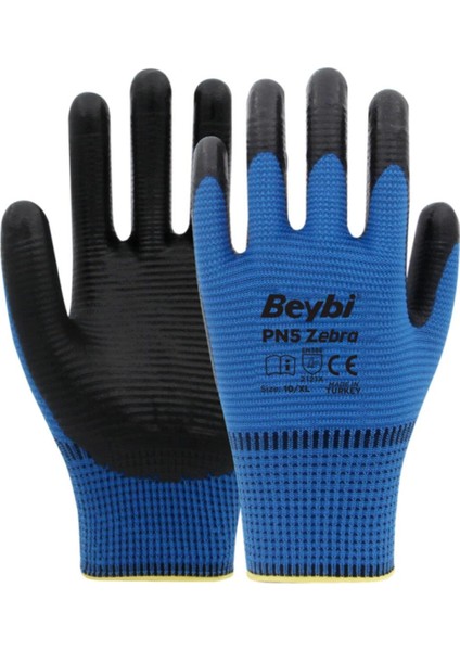 Pn5 Zebra Nitril Iş Eldiveni 9 (L) Mavi